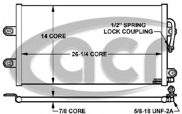 ACR 300158 Радиатор кондиционера для CHRYSLER