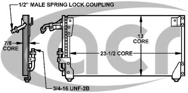 ACR 300178 Радиатор кондиционера для FORD USA