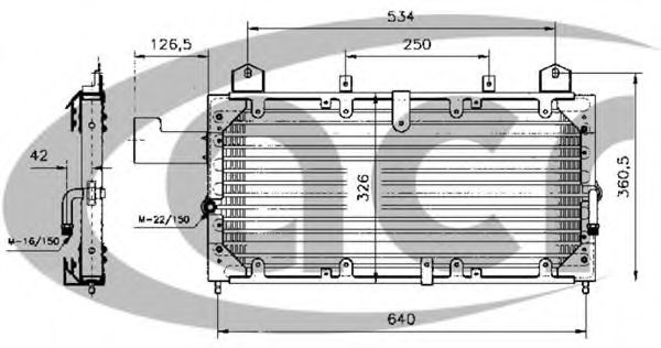 ACR 300207 Радиатор кондиционера для LAND ROVER