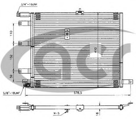 ACR 300259 Радиатор кондиционера для SAAB
