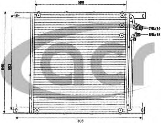 ACR 300263 Радиатор кондиционера для DAF