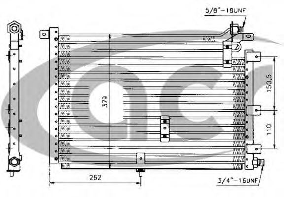 ACR 300265 Радиатор кондиционера для SAAB
