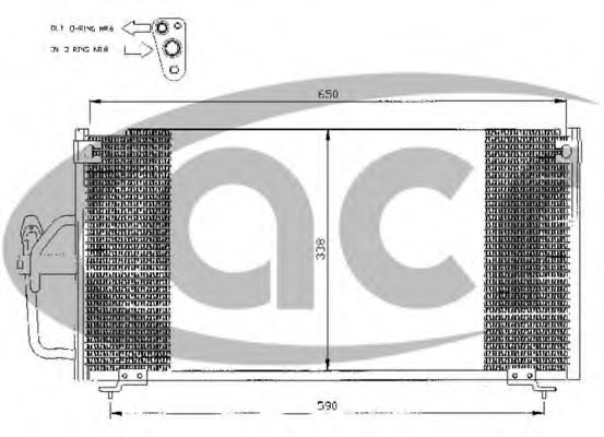 ACR 300387 Радиатор кондиционера для MITSUBISHI