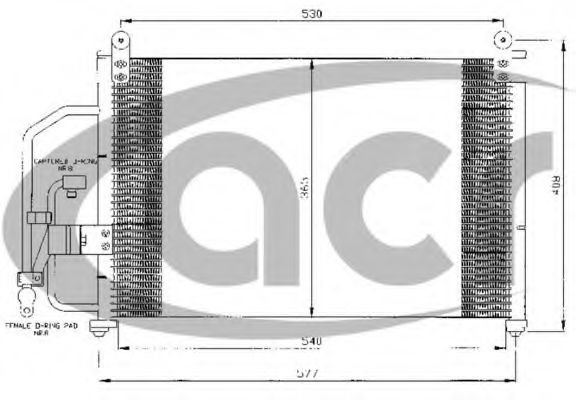 ACR 300421 Радиатор кондиционера для DAEWOO