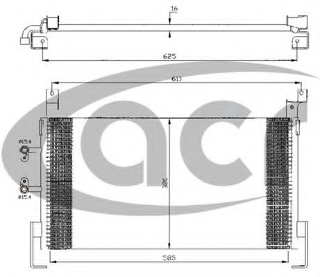ACR 300478 Радиатор кондиционера для CHRYSLER