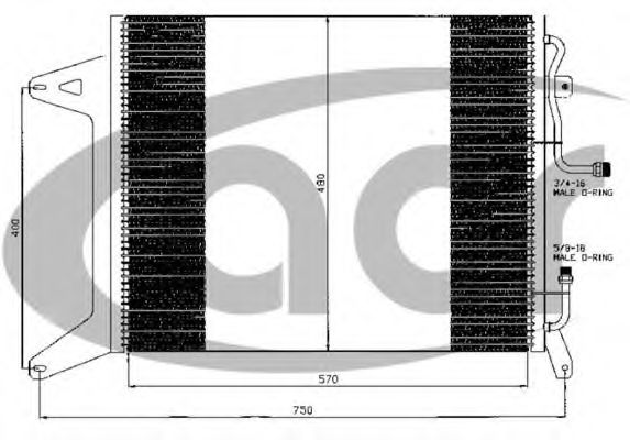 ACR 300498 Радиатор кондиционера для IVECO