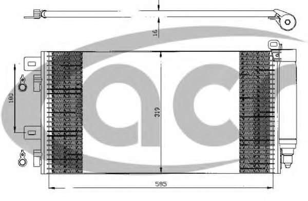 ACR 300526 Радиатор кондиционера для MINI