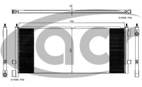 ACR 300563 Радиатор кондиционера для VOLVO FH