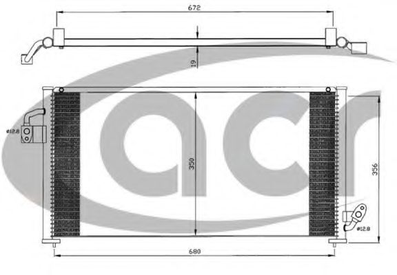 ACR 300570 Радиатор кондиционера для SUBARU