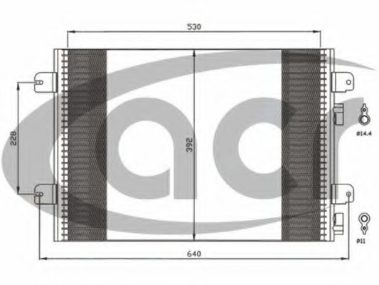 ACR 300595 Радиатор кондиционера для DACIA