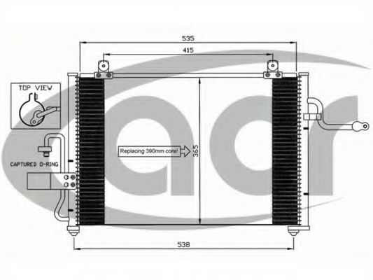 ACR 300607 Радиатор кондиционера для DAEWOO