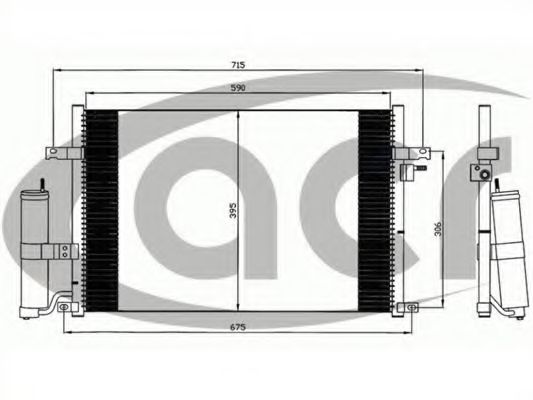 ACR 300608 Радиатор кондиционера для DAEWOO