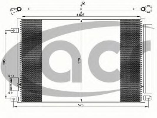 ACR 300649 Радиатор кондиционера для ABARTH