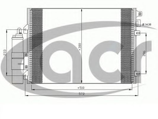 ACR 300656 Радиатор кондиционера для DACIA
