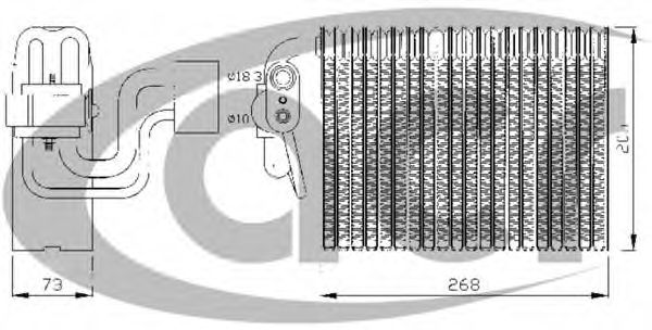 ACR 310129 Испаритель кондиционера для ALFA ROMEO