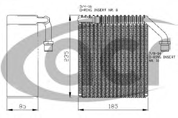ACR 310150 Испаритель кондиционера для FIAT