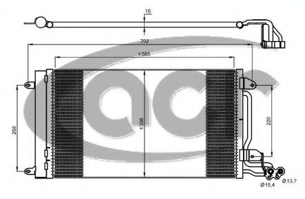 ACR 300669 Радиатор кондиционера для SKODA