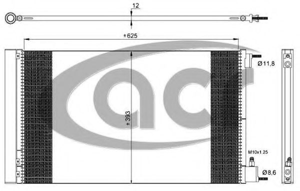 ACR 300701 Радиатор кондиционера для SAAB