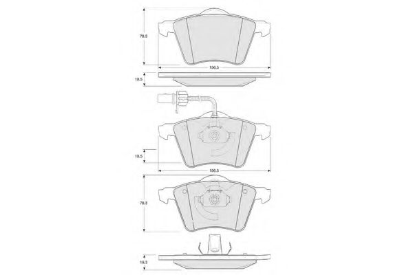 PROCODIS FRANCE PF1358 Тормозные колодки PROCODIS FRANCE для VOLKSWAGEN