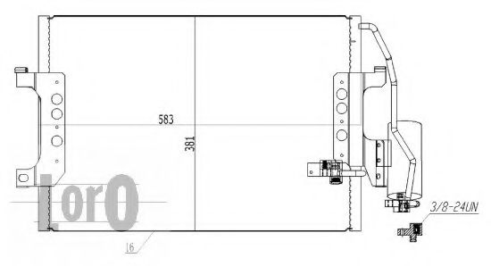 LORO 0540160005 Радиатор кондиционера для MERCEDES-BENZ