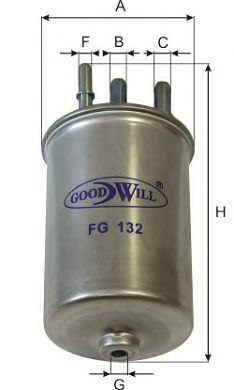 GOODWILL FG132 Топливный фильтр GOODWILL 
