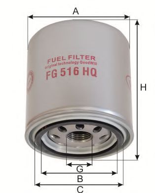 GOODWILL FG516HQ Топливный фильтр GOODWILL для ISUZU