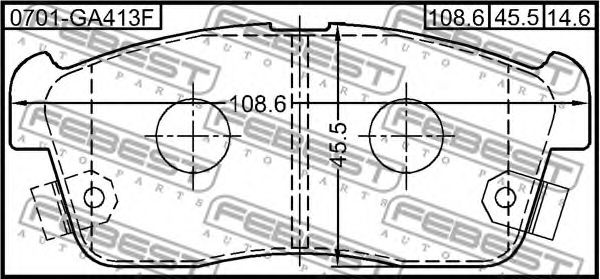 FEBEST 0701GA413F Тормозные колодки FEBEST для SUZUKI