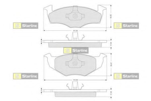 STARLINE BDS006S Тормозные колодки для SEAT AROSA