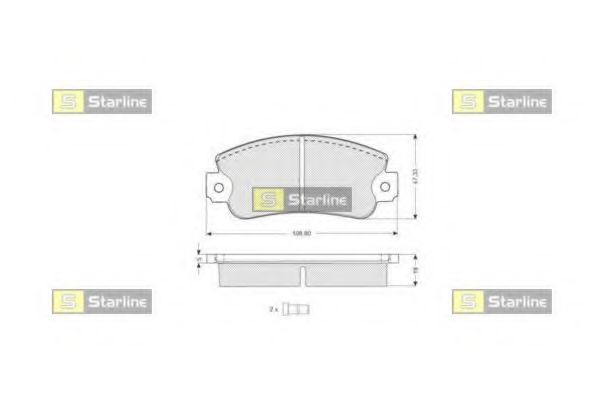 STARLINE BDS026 Тормозные колодки STARLINE для FIAT