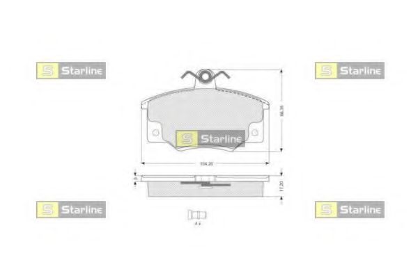 STARLINE BDS029 Тормозные колодки STARLINE для FIAT BARCHETTA