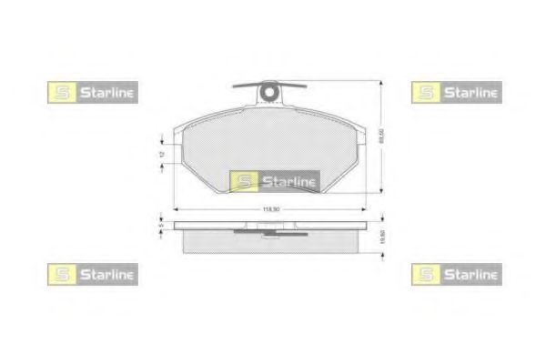 STARLINE BDS052 Тормозные колодки STARLINE для SEAT