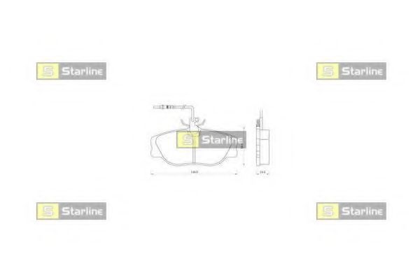 STARLINE BDS096 Тормозные колодки STARLINE для PEUGEOT