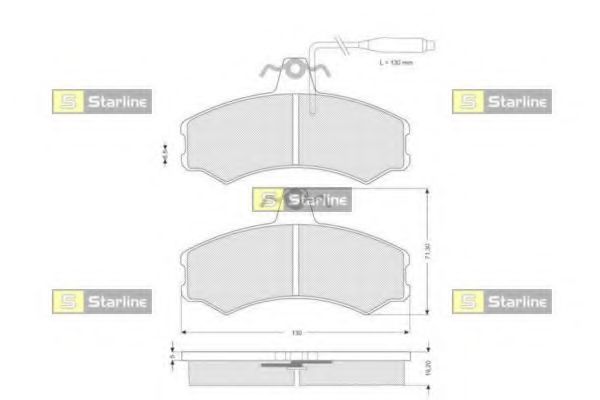 STARLINE BDS108 Тормозные колодки STARLINE для FIAT