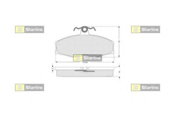 STARLINE BDS135 Тормозные колодки STARLINE для ROVER 400