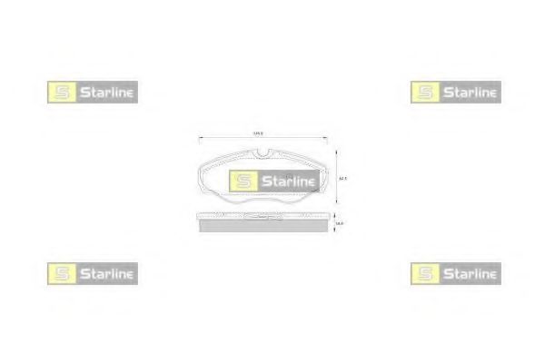 STARLINE BDS250 Тормозные колодки STARLINE для NISSAN