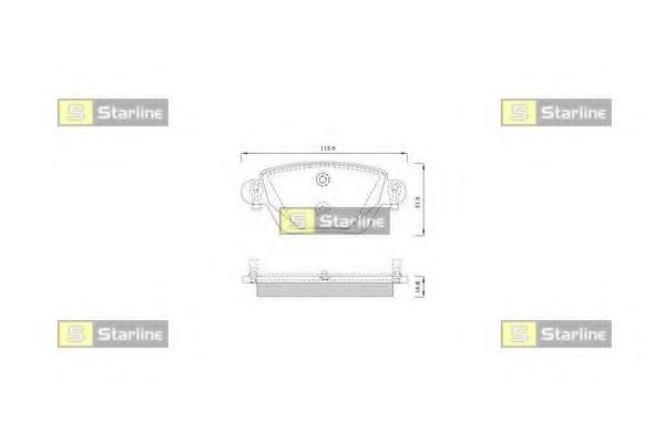 STARLINE BDS252 Тормозные колодки STARLINE для JAGUAR