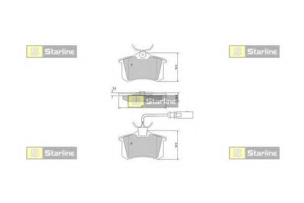 STARLINE BDS375 Тормозные колодки STARLINE для SEAT
