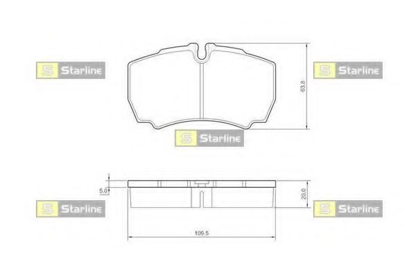 STARLINE BDS432 Тормозные колодки STARLINE для IVECO