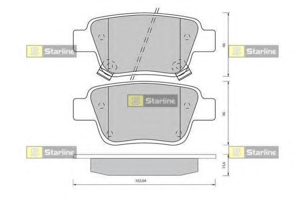 STARLINE BDS430 Тормозные колодки STARLINE для LAND ROVER