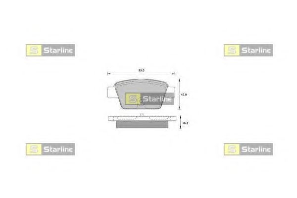 STARLINE BDS429 Тормозные колодки STARLINE для FIAT
