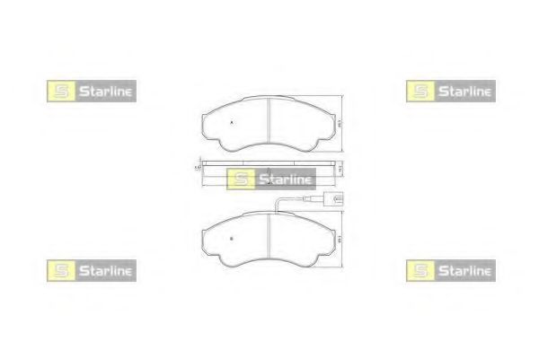STARLINE BDS254 Тормозные колодки STARLINE для FIAT