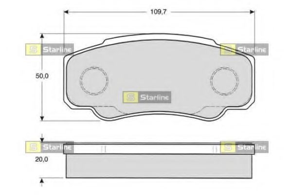 STARLINE BDS328 Тормозные колодки STARLINE для FIAT
