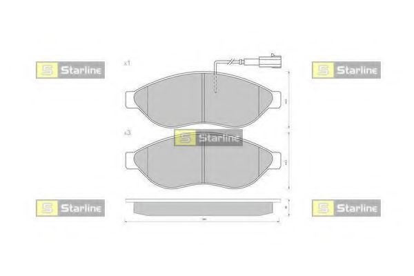 STARLINE BDS406 Тормозные колодки STARLINE для FIAT