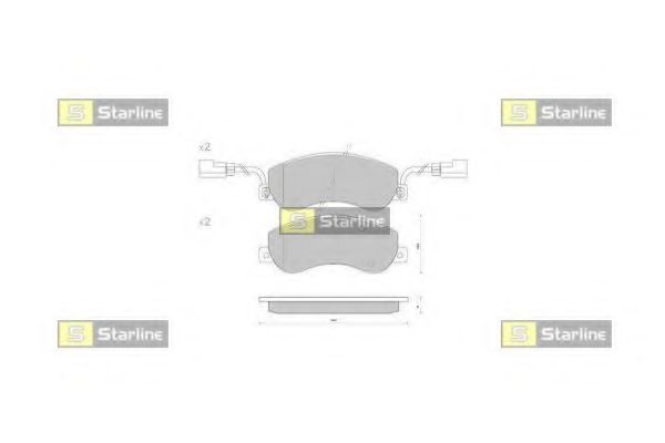 STARLINE BDS407 Тормозные колодки STARLINE для AUDI