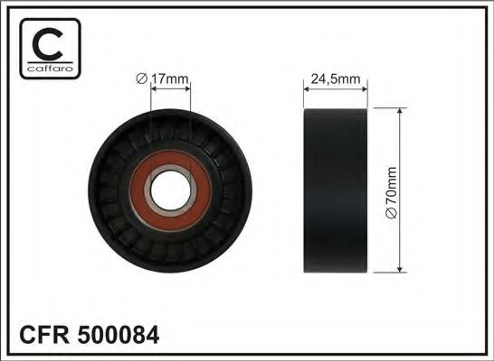 CAFFARO 500084 Натяжной ролик, поликлиновой ремень  CAFFARO 500084 Натяжной ролик, поликлиновой ремень