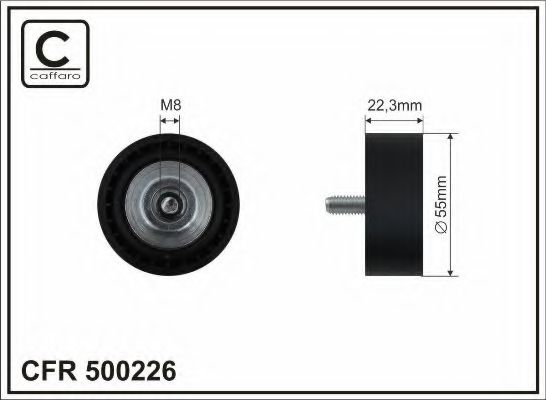 CAFFARO 500226 Ролик ремня генератора для MINI