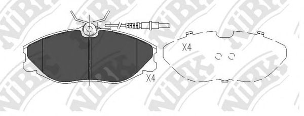 NiBK PN0303W Тормозные колодки NIBK 