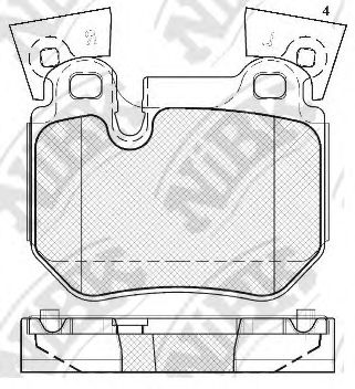 PN0569 NIBK Тормозные колодки PN0569 NIBK Тормозные колодки