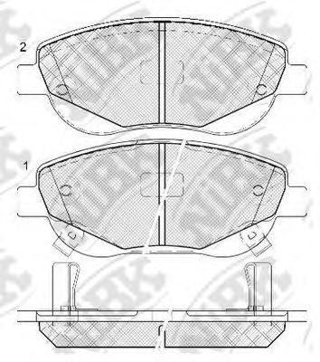 NiBK PN1843 Тормозные колодки для TOYOTA VERSO
