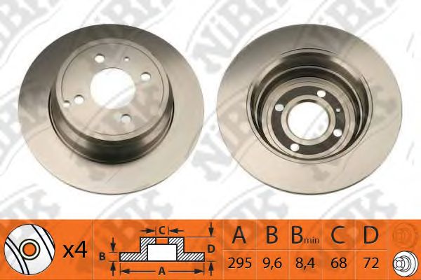 NiBK RN1045 Тормозной диск 